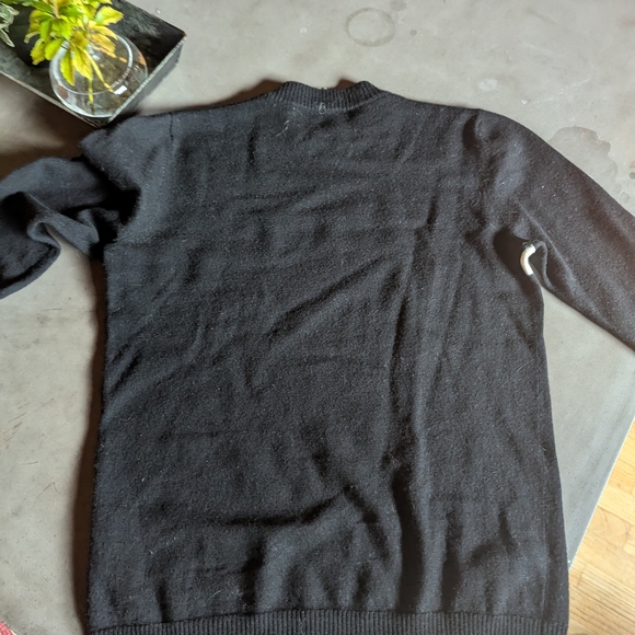 Bella Freud - 1970 Jumper - Black and White Crewneck Sweater - Picture 5 of 16